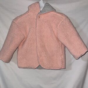 Limited Too Pink Sherpa Hooded Open Sweatshirt 4T